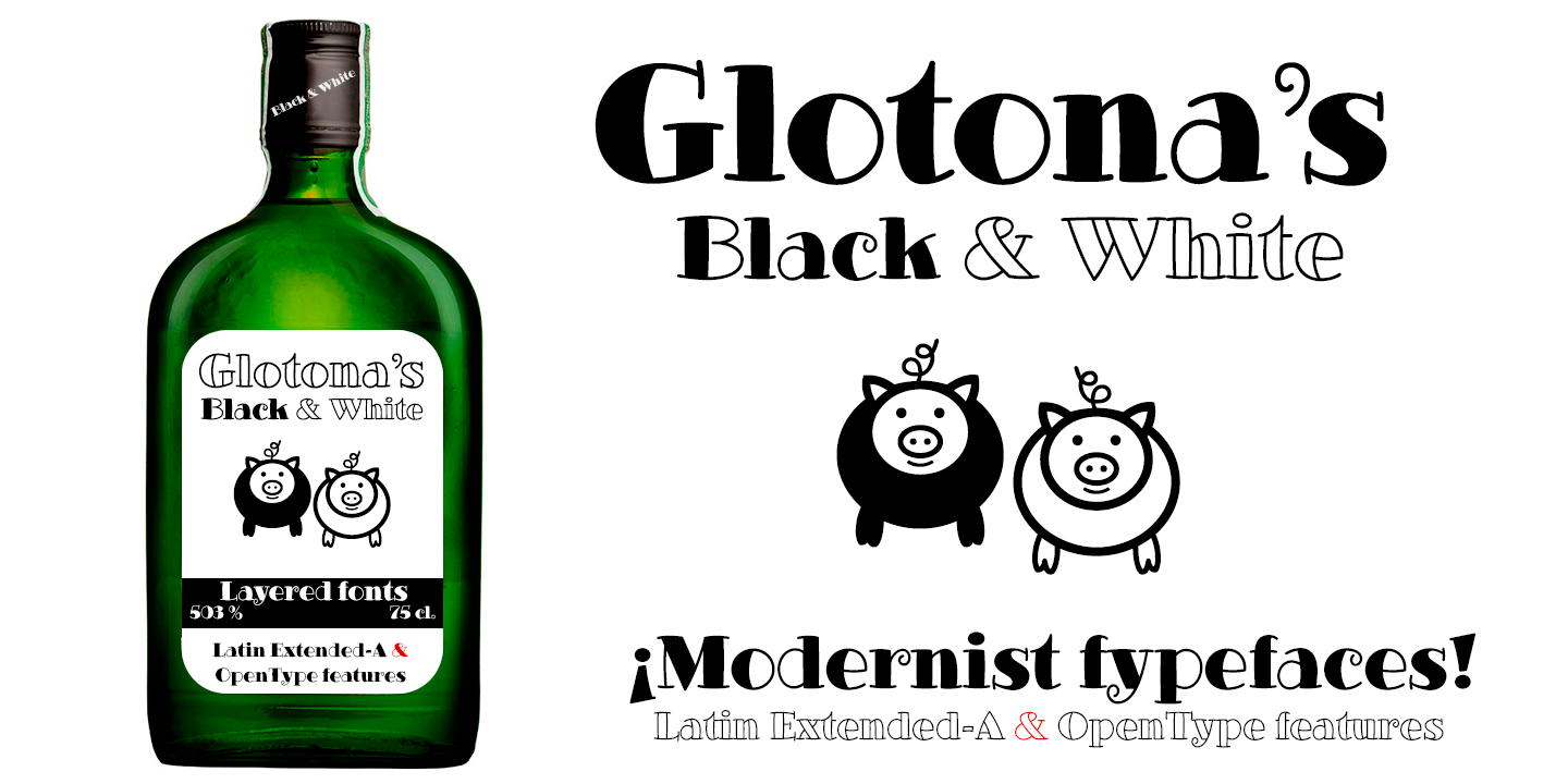 Beispiel einer Glotona Black-Schriftart